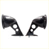 Black plastic side mirror housings with glossy finish and 3t phanton branding for daihatsu charmant fender mirror