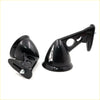 Black phantom speaker mounting brackets with glossy finish and metallic hardware for toyota hilux 72-78 fender mirrors