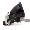 Black glossy plastic funnel with metallic threaded stem for black fender mirrors x2 on toyota hilux 1978-1983