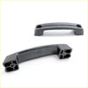 Black plastic luggage handle with textured grip and reinforced ends for nissan datsun 620 720 inner door handle