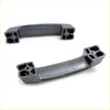Black inner door handles for nissan datsun 620 720 1972-1986 with black plastic textured grip and reinforced ends