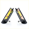 Black plastic outer door handle pulls with yellow metal springs and bolts for mazda b2000 b2200 2600 bravo 1985-2006 backside view