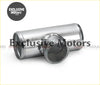 Shiny chrome blow off valve t-pip piping adaptor flange 76mm 3 inch with polished metallic finish and precise engineering