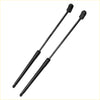 Black metal bonnet damper gas struts with rubberized caps suitable for ford ranger px 2011-2015 back side view