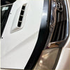 White plastic side vent with black trim on bonnet guard protector stone guard for toyota hilux 2012-2015 matte black