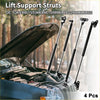 Black metal bonnet and hatch lift supports with adjustable arms and mounting brackets for toyota land cruiser
