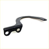 Black metal bonnet hinge bracket with curved design and two circular mounting holes for toyota hilux ln100-ln111
