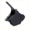 Black metal bonnet hinge lh for Toyota Hilux 1978-1983 with sleek angular design and reinforced mounting brackets