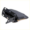 Black painted metal bonnet hinge lh for toyota hilux 1978-1983 with curved design and multiple mounting holes