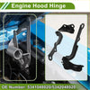 Black metal bonnet hinge with coiled spring for toyota 4runner 2003-2006 front bonnet bracket 1 pair back side view