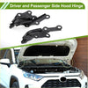 Black metal bonnet hinges for toyota 4runner 2003-2009 front bracket showing back side of 2 parts