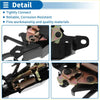 Black and brass metal bonnet latch assembly with spring for Toyota 4Runner 1991-1995 shown from back side
