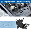 Black metal bonnet latch assembly with spring mechanism for toyota 4runner 1991-1995 shown from back side