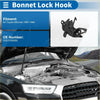 Black metal bonnet latch hook for toyota 4runner 1991-1995 ideal for secure hood locking in durable steel