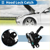 Black plastic bonnet latch assembly with spring and metal parts for toyota ez 2011-2016 shown from back side