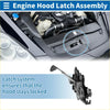 Black metal bonnet latch assembly with lever and spring mechanism for toyota ez 2011-2016