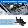 Black metal bonnet latch assembly with spring mechanism for toyota fortuner 2016-2022 quality replacement part