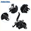 Black metal bonnet latch assembly for toyota matrix 2003-2008 with silver screw and spring mechanism visible