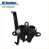 Black plastic and metal bonnet latch assembly with spring mechanism for 2003-2008 Toyota Matrix showing back side