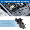 Black metal bonnet latch assembly with spring mechanism for toyota prius 2009-2015 showing back side