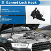 Black plastic bonnet lock hook for toyota scion tc 2011-2013 shown from the back side for quality latch assembly