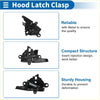 Black metal bonnet latch assembly with compact sturdy design for toyota scion tc 2011-2013 quality part