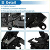 Back view of black plastic and metal bonnet latch assembly with spring for toyota venza 2009 2015