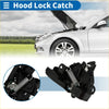 Black plastic bonnet latch assembly for Toyota Venza 2009-2015 with visible metal spring mechanism