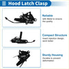 Black metal bonnet latch assembly for Toyota Venza with compact sturdy design and integrated spring mechanism