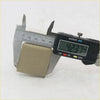 Beige rectangular bar soap with embossed logo measured by digital caliper for bonnet latch on toyota hilux mk7 ute