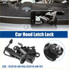 Black plastic and metal bonnet latch lock assembly with coiled spring for toyota highlander 2008-2010