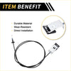 Black bonnet latch release cable with silver metal clamp for durable direct installation on toyota tundra 2000-2006