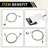 Black bonnet latch release cable for toyota tundra with metallic connector and spring-loaded lever mechanism