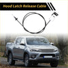 Black bonnet latch release cable for Toyota Tundra 2000-2006 with coiled design and metallic connectors