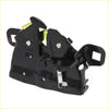 Black plastic and metal bonnet latch striker lock with visible spring for toyota hilux ute 1978-1983 back side view