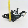 Black painted metal bonnet latch striker lock with visible spring and brackets for toyota hilux surf 1988-2002