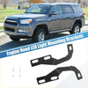 Black metal bonnet led light mounting brackets with screws and washers for toyota 4runner 2010-2022