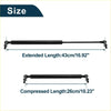 Black metal bonnet lift support gas spring for toyota land cruiser 2008-2021 with extended and compressed length shown