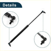 Black metal bonnet lift support strut with spherical ball joints for toyota land cruiser 2008-2021 shown from back side