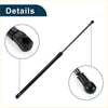Black metal bonnet lift support strut with spherical ends for Toyota Tundra 2007-2021 shown from the back side