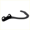 Black metal bonnet lock hinge handle with curved design and two mounting holes for toyota hilux 4runner models