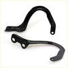 Black metal handlebar brackets with glossy finish and mounting holes for bonnet lock hinge set toyota hilux 1990-1997