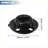 Black plastic bonnet prop rod clip for toyota matrix 2003-2008 with central threaded hole and radial slots