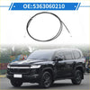 Black bonnet release cable with metallic connectors oem part for toyota land cruiser model 5363060210