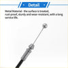 Silver metal bonnet release cable with rust-proof textured surface and spherical end cap for toyota land cruiser