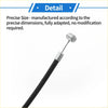 Black bonnet release cable for Toyota Previa 2006-2016 with metallic silver end cap and connector