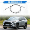 Black bonnet release cable with metallic connectors for toyota rav4 2009-2013 replacement brake pedal pull rod