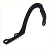 Black glossy metal handlebar grip bracket with curved design and mounting holes for bonnet hinges toyota hilux 1988 1997