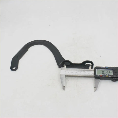 Black plastic carabiner with curved handle and looped end 70.82 mm for bonnet hinges on toyota hilux 1988-1997