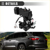Black plastic and metal rear trunk boot latch actuator with wiring harness for toyota sequoia 2001-2007 back side view